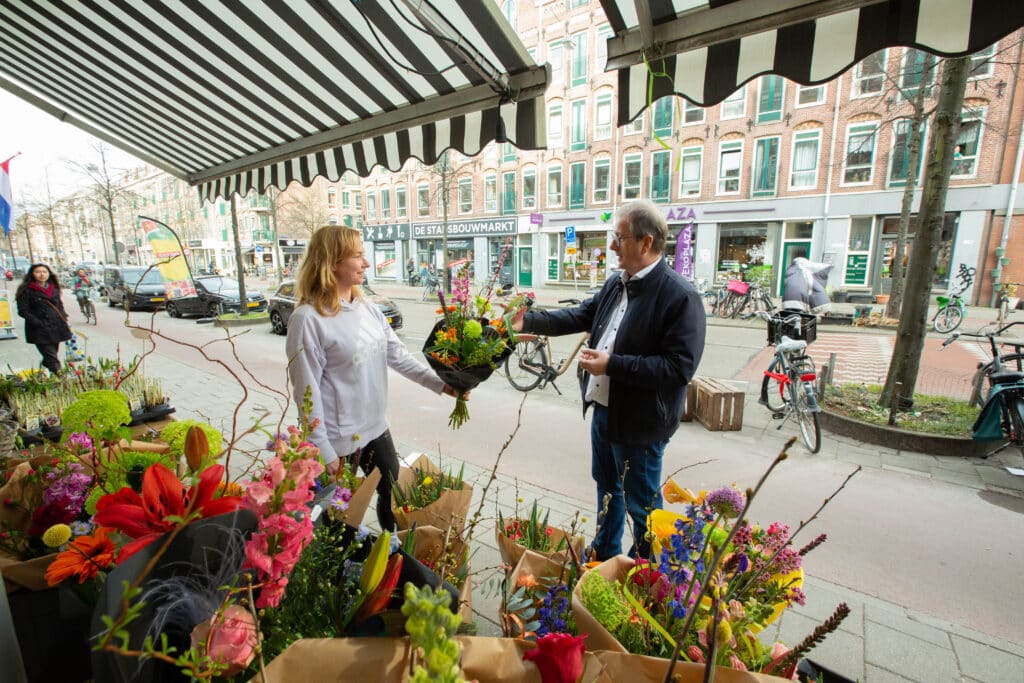 Bab bij Bloemist in Amsterdam