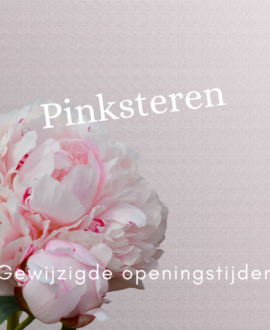 Openingstijden Pinksteren 22 mei 2023